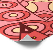 Etnisch Abstract Bloem, Mandala's Naadloos. Poster (Hoek)