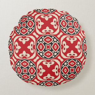 Etnisch Abstract feestelijk Ornament Rond Kussen