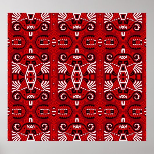 Etnisch Abstracte  Boho Tegel Poster (Voorkant)