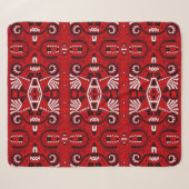 Etnisch Abstracte Boho Tegel Sherpa Deken (Voorkant (horizontaal))