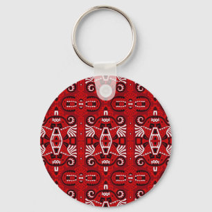 Etnisch Abstracte Boho Tegel Sleutelhanger