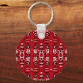 Etnisch Abstracte  Boho Tegel Sleutelhanger (Achterkant)