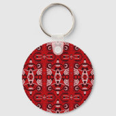 Etnisch Abstracte  Boho Tegel Sleutelhanger (Achterkant)