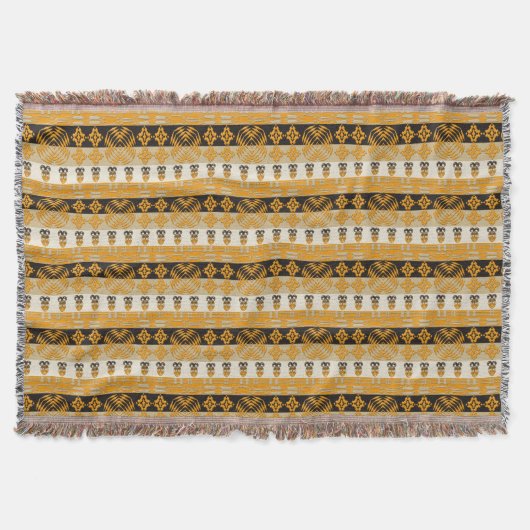 Etnisch Afrika stijlmodel tribale strips patroon Deken (Voorkant)