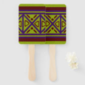 Etnisch Afrikaans gebreid stijlontwerp Handwaaier (Voorkant en achterkant)