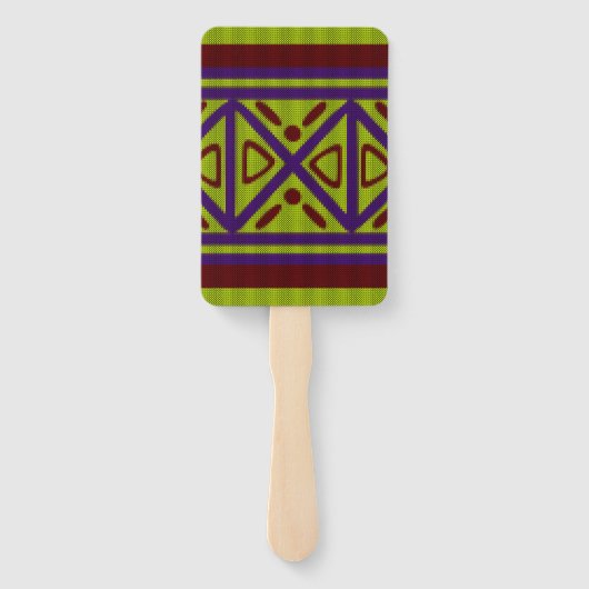 Etnisch Afrikaans gebreid stijlontwerp Handwaaier (Achterkant)