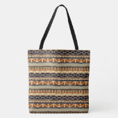 etnisch - afrikaans gestript geometrisch patroon tote bag (Voorkant)