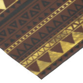Etnisch Afrikaans Golden Patroon op bruin Tafelkleed (Gekanteld)