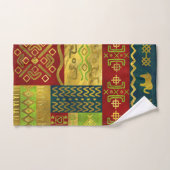 Etnisch Afrikaans Golden Patroon op kleur Bad Handdoek (Handdoek)
