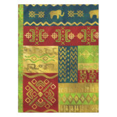 Etnisch Afrikaans Golden Patroon op kleur Tafelkleed (Voorkant)