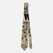 Etnisch Afrikaans Golden Patroon op pastel Stropdas (Voorkant)