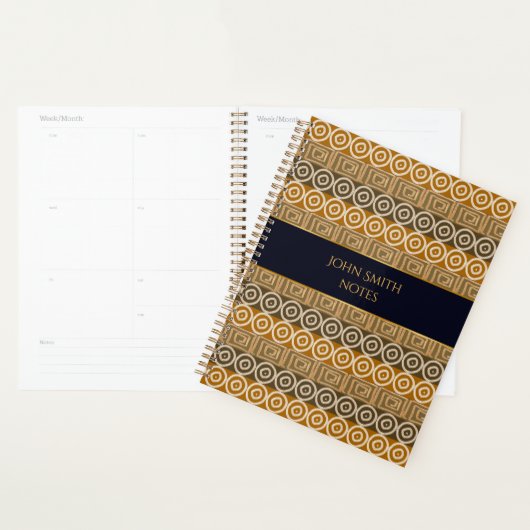Etnisch afrikaans handgetekend patroon planner (Display)