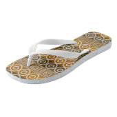 Etnisch afrikaans handgetekend patroon. teenslippers (Schuin)