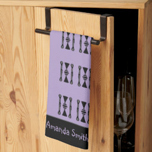 Etnisch Afrikaans kunstpatroon, Paarse Sierkussen Theedoek