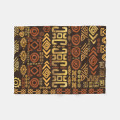 Etnisch Afrikaans Patroon - browns and golds #11 Fleece Deken (Voorkant (Horizontaal))