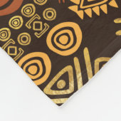 Etnisch Afrikaans Patroon - browns and golds #11 Fleece Deken (Hoek)