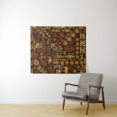 Etnisch Afrikaans Patroon - browns and golds #12 Wandkleed (In Situ (horizontaal))