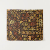 Etnisch Afrikaans Patroon - browns and golds #12 Wandkleed (Voorkant (horizontaal))