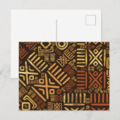 Etnisch Afrikaans patroon - bruin en goud #6 Briefkaart (Voorkant / Achterkant)