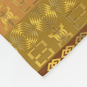 etnisch afrikaans patroon met Adinkra simbols Fleece Deken