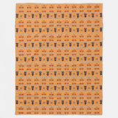 etnisch afrikaans patroon met masker . fleece deken (Voorkant)
