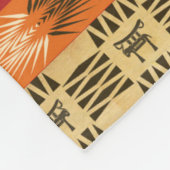 etnisch afrikaans patroon met simbols . fleece deken (Hoek)