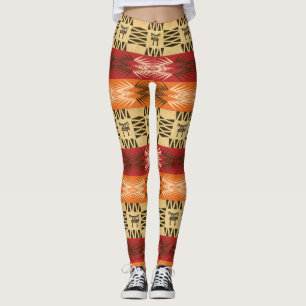 etnisch afrikaans patroon met simbols . leggings