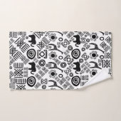 Etnisch Afrikaans patroon - zwart en wit #5 Bad Handdoek (Handdoek)