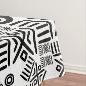 Etnisch Afrikaans patroon - zwart en wit #5 Tafelkleed (Voorbeeld)