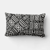 Etnisch Afrikaans patroon - zwart en wit #6 Kussen (Achterkant)
