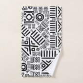 Etnisch Afrikaans patroon - zwart en wit #8 Bad Handdoek (Handdoek)