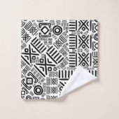 Etnisch Afrikaans patroon - zwart en wit #8 Bad Handdoek (Wasdoekje)