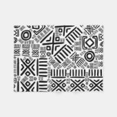 Etnisch Afrikaans patroon - zwart en wit #8 Fleece Deken (Voorkant (Horizontaal))