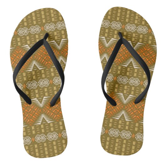etnisch afrikaans stammenpatroon teenslippers (Voetbed)