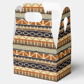 Etnisch-Afrikaans stampatroon Bedankdoosjes (Geopend)