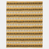 Etnisch Afrikaans tribaal strips patroon Fleece Deken (Voorkant)