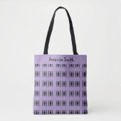 Etnisch-Afrikaanse kunst silhouetpatroon Paarse Tote Bag (Voorkant)