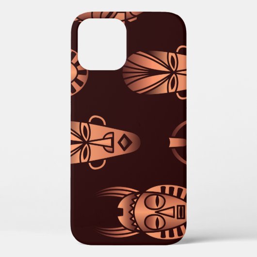 Etnisch Afrikaanse maskers, donkere achtergrond Case-Mate iPhone Case (Achterkant)