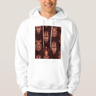 Etnisch Afrikaanse maskers, donkere achtergrond Hoodie