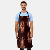 Etnisch Afrikaanse maskers, donkere achtergrond Schort (Gedragen)