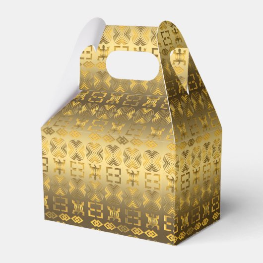 Etnisch-Afrikaanse stammenpatronen. Adinkrasymbole Bedankdoosjes (Achterkant)