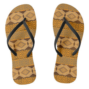 etnisch - afrikaanse tribale geometrisch patroon teenslippers