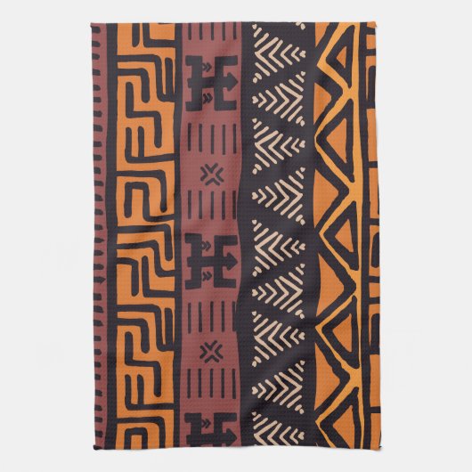 Etnisch Afrikaanse vibes in Boheemse stijl Theedoek (Verticaal)