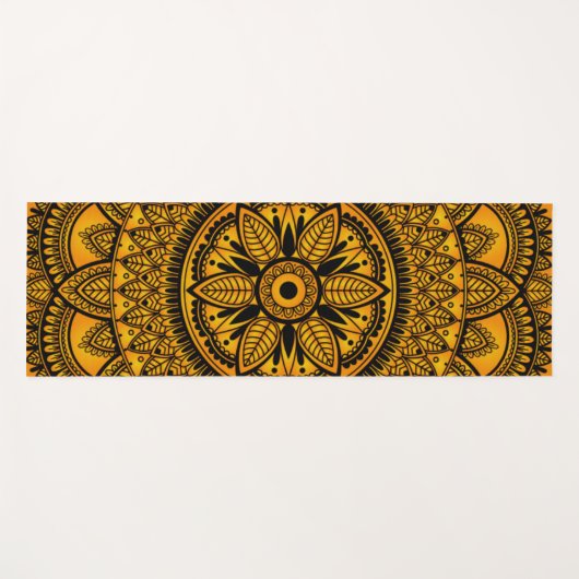 Etnisch Amber Mandala 2 Yogamat (Voorkant (horizontaal))