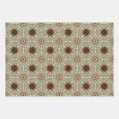 Etnisch Amerikaans Boho Art Patroon Set 5 Inpakpapier Vel (Voorkant)