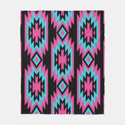 Etnisch Amerikaans Indiaas: Azteekse motieven. Fleece Deken (Voorkant)