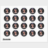 Etnisch anime meisje gepersonaliseerd ronde sticker (Vel)