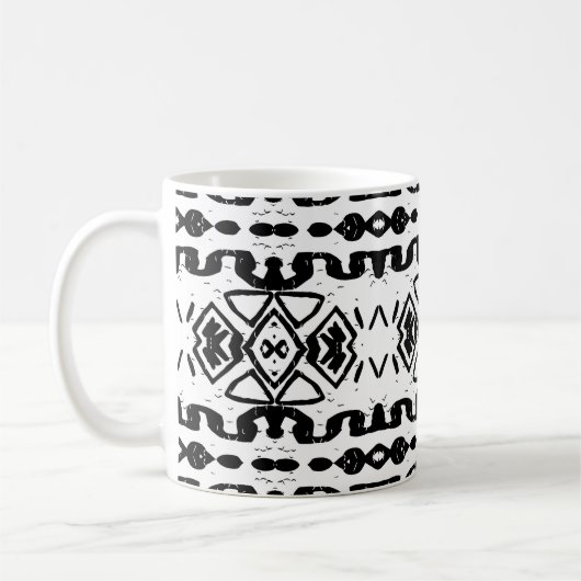 Etnisch Azteeks, gestreept patroon. Koffiemok (Links)