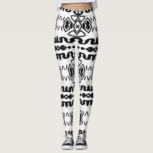 Etnisch Azteeks, gestreept patroon. Leggings (Voorkant)