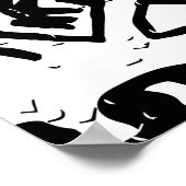 Etnisch Azteeks,  gestreept patroon. Poster (Hoek)